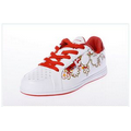 White/Red Natural Rubber Casual Shoe